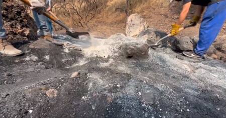 Imágenes del crematorio clandestino hallado en México. Foto: Captura video.