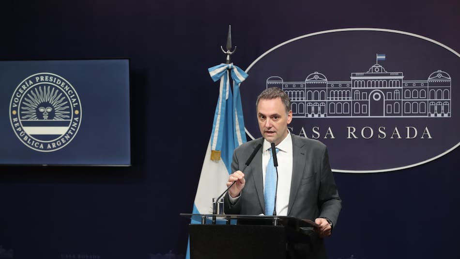 Manuel Adorni, vocero presidencial. Foto: Presidencia.