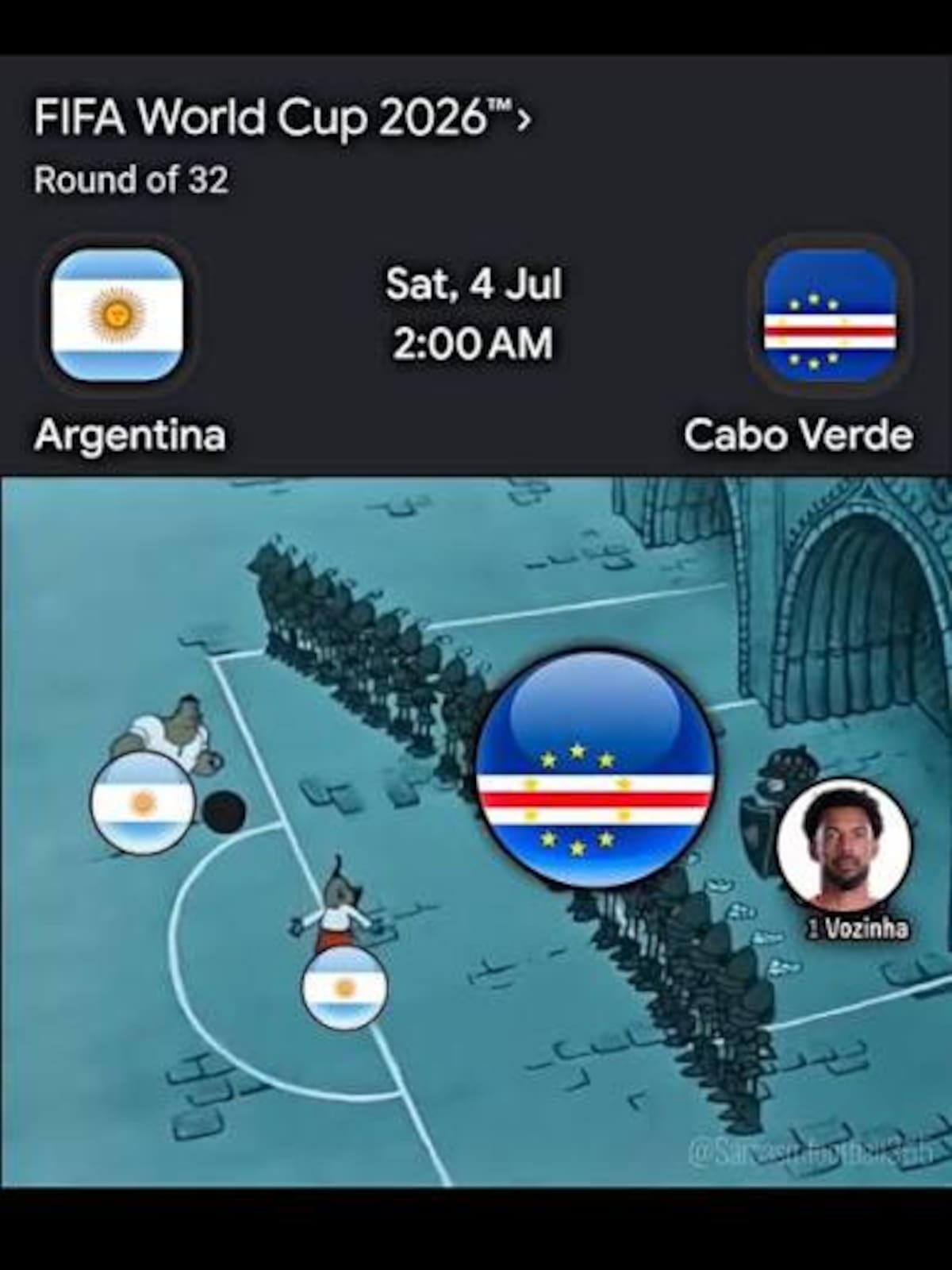 Los mejores memes de cara al partido entre la Selección Argentina y Cabo verde