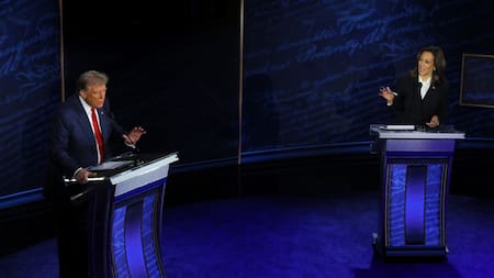 Kamala Harris discrepó con Donald Trump al hablar sobre el aborto. Foto: Reuters.