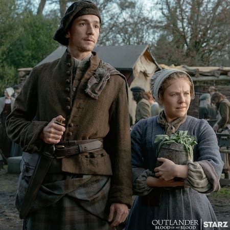 Nuevas imágenes de la precuela de Outlander "Blood Of My Blood". Foto Instagram @outlander_starz