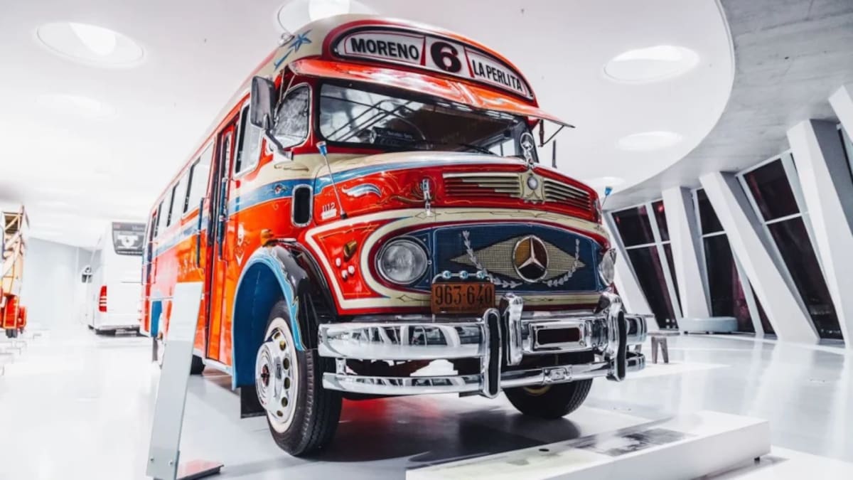 El histórico colectivo de Zona Oeste que se exhibe en Alemania.