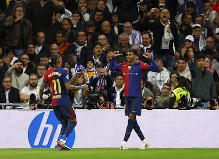 Lamine Yamal, víctima de racismo en Real Madrid-Barcelona. Foto: Reuters.