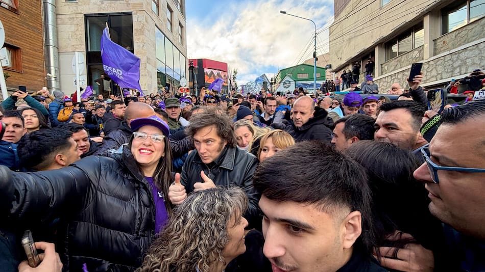 Javier Milei en Tierra del Fuego.
