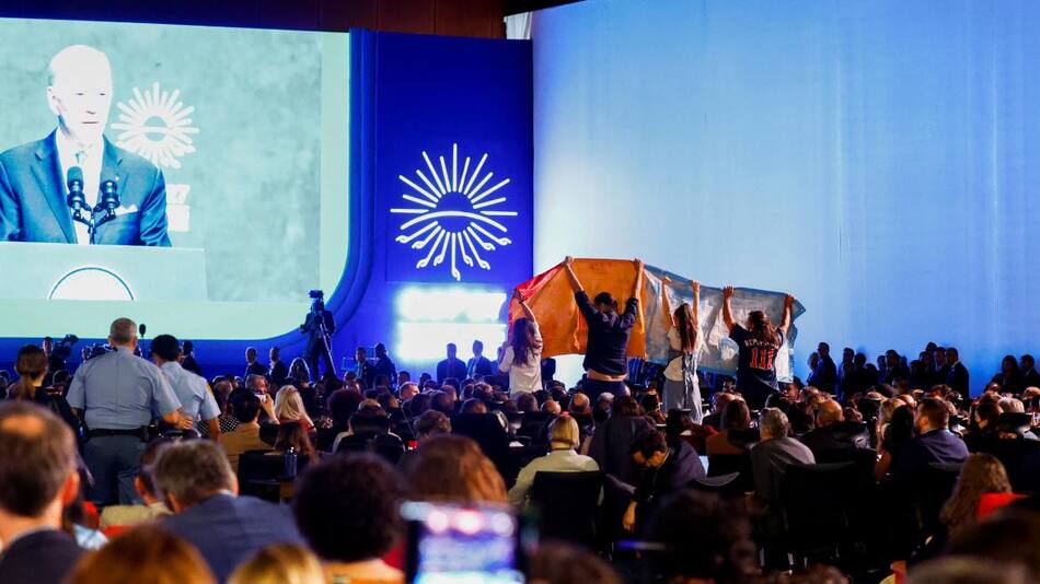 Protesta a Biden en su discurso en la COP27_Reuters