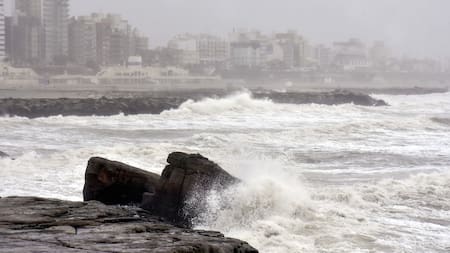 Lluvias en Mar del Plata. Foto NA.