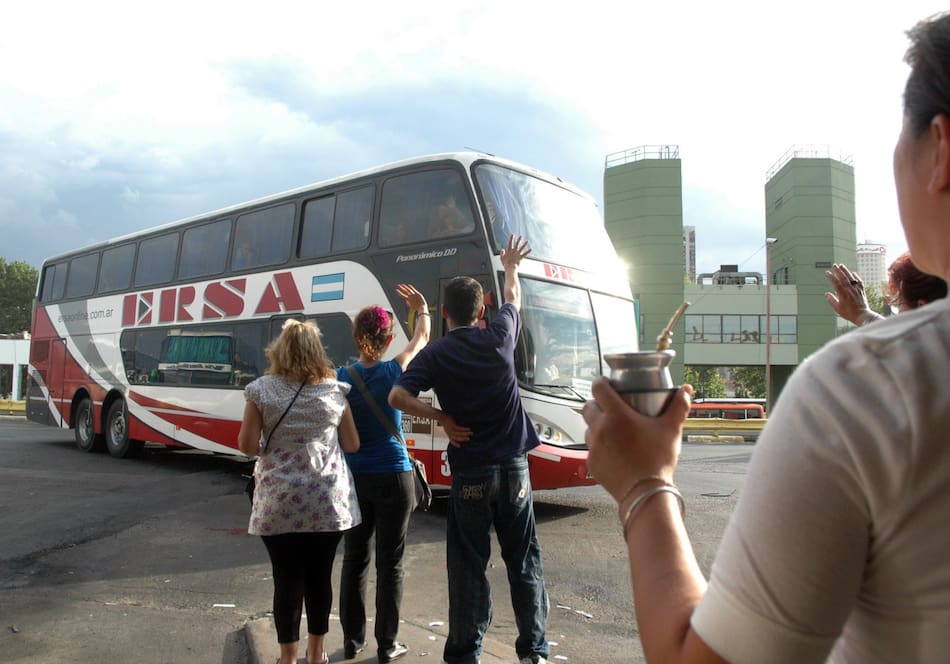 Viajes, viaje de egresados, micro de larga distancia. Foto: NA/Marcos Adandia.