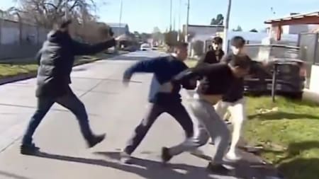 Violencia en un móvil de TV en San Miguel