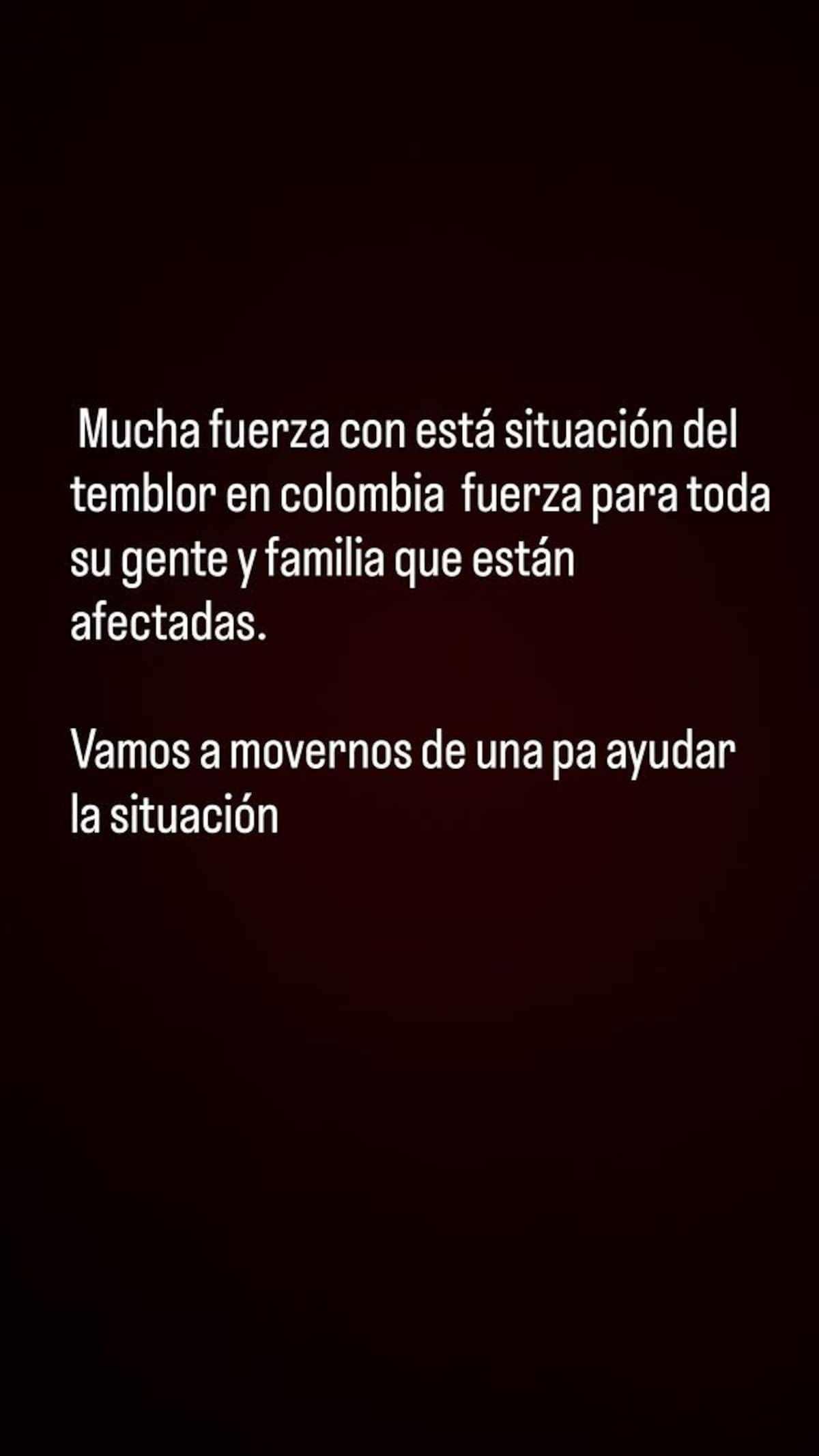 El artista lanzó un mensaje en sus redes sociales.