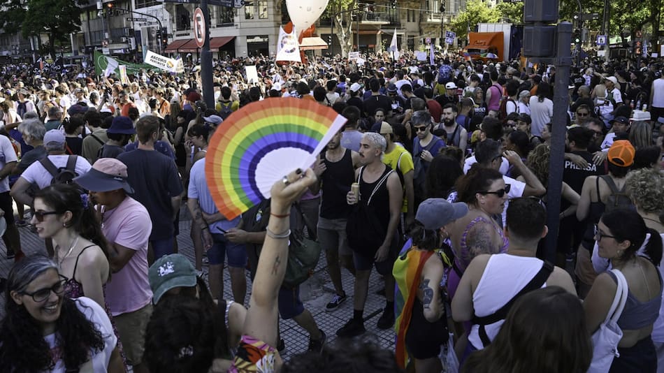 Marcha Federal LGBTIQ+ Antifascista y Antirracista. Foto: NA/Maximiliano Luna
