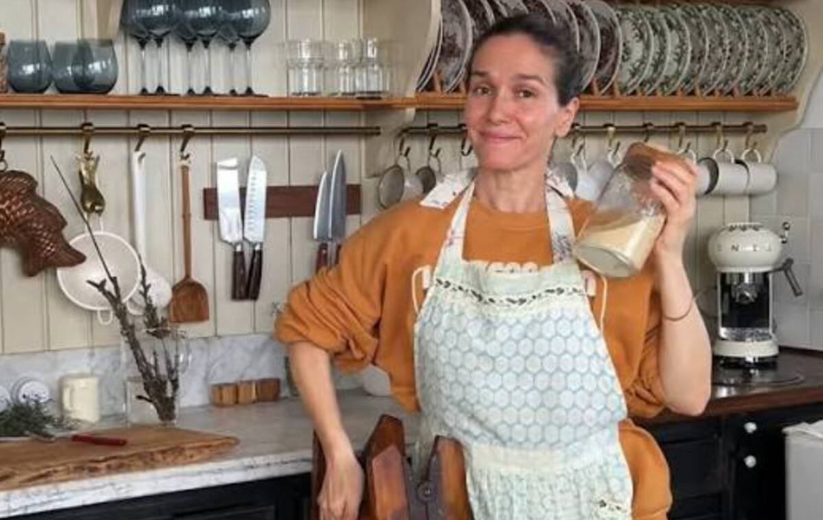 Natalia Oreiro en su cocina