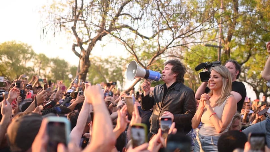 Recorrida de campaña de Javier Milei.