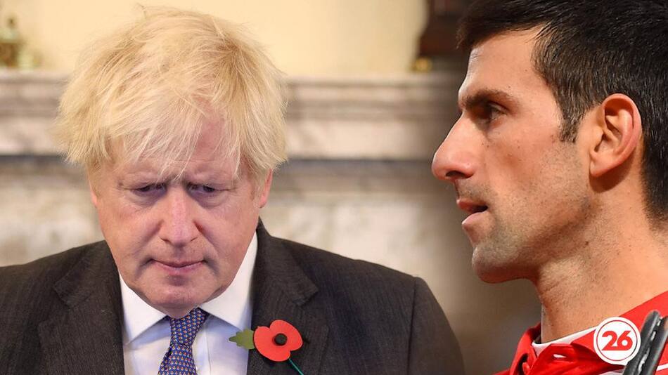 Boris Johnson y Novak Djokovic, NA