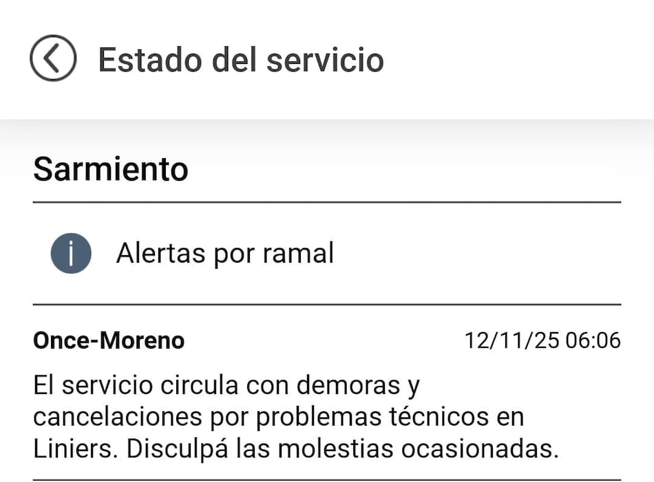 El estado del tren Sarmiento tras el descarrilamiento en Liniers.