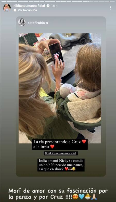 La emoción de Nicole Neumann. Foto: Instagram.