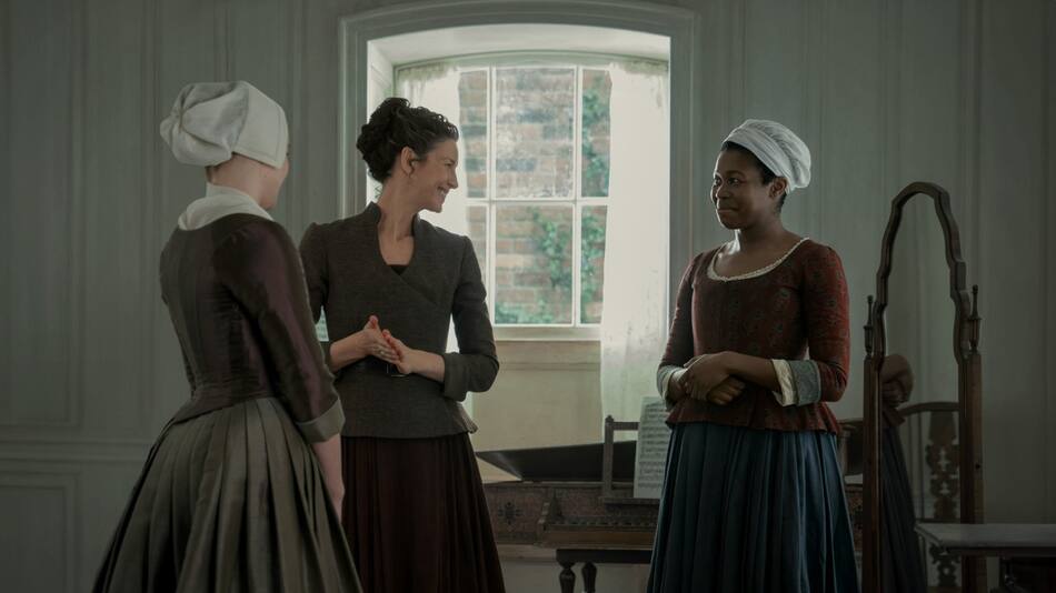 Claire en Filadelfia nuevas imágenes del próximo capítulo de Outlander. Foto: Starz