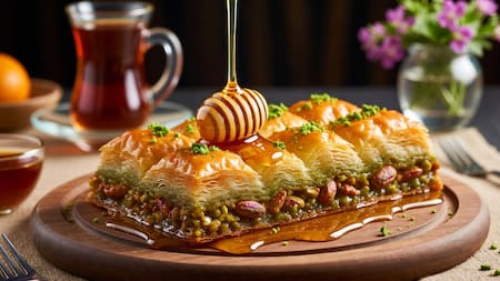 Cómo hacer baklava casero: receta fácil y paso a paso del postre tradicional árabe donde el pistacho es la estrella