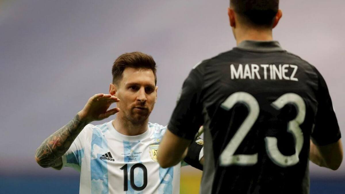 Messi y Dibu Martínez en la Copa América