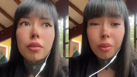 La tatuadora indignada. Fotos: captura.