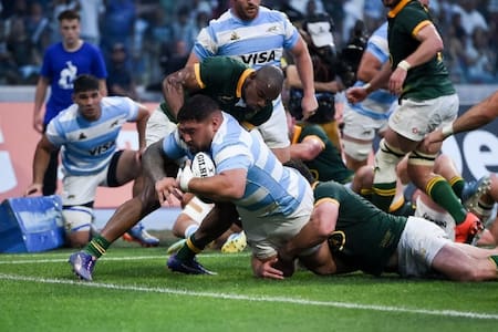 Los Pumas vs Sudáfrica. Foto: X @_fsantangelo