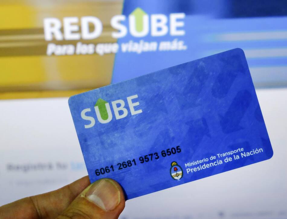 Tarjeta SUBE. Foto: NA
