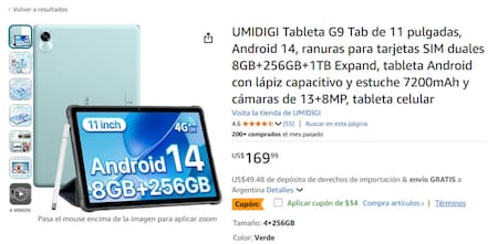 Productos tecnológicos por menos de $300.000 en Amazon. Foto: captura de pantalla.