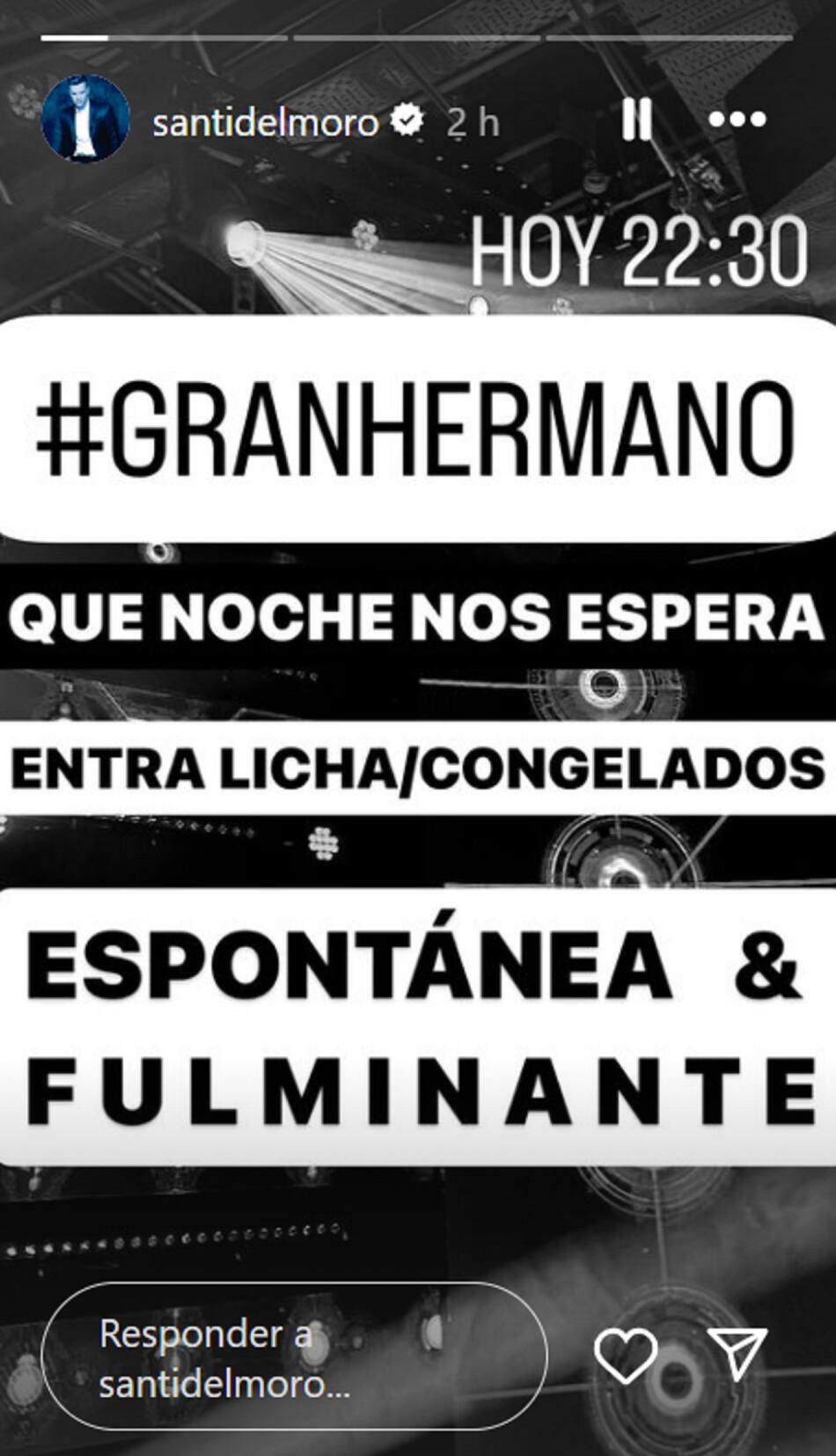 El anuncio de Santiago del Moro. Foto: Instagram.
