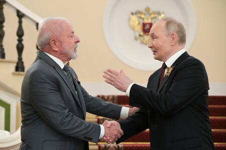 Lula da Silva y Vladimir Putin. Foto: Reuters/Alexei Nikolsky via RIA Novosti.