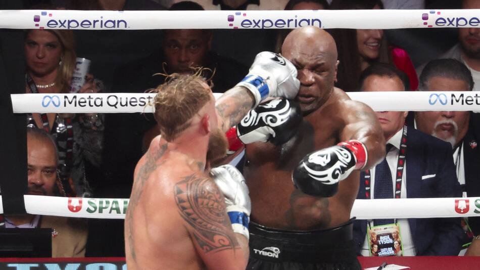 Pelea de Mike Tyson vs. Jake Paul. Foto: Reuters.