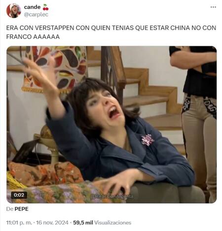 Los mejores memes de la cena de la China Suárez y Colapinto. Foto: X.