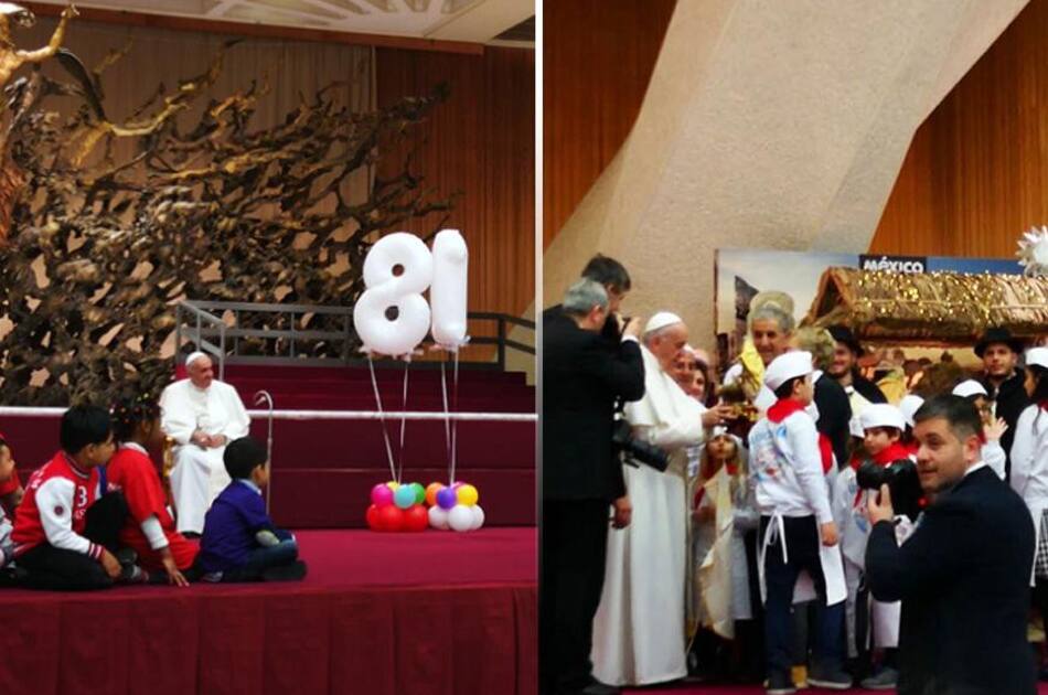 Cumpleaños 81 del Papa Francisco - Pizza gigante