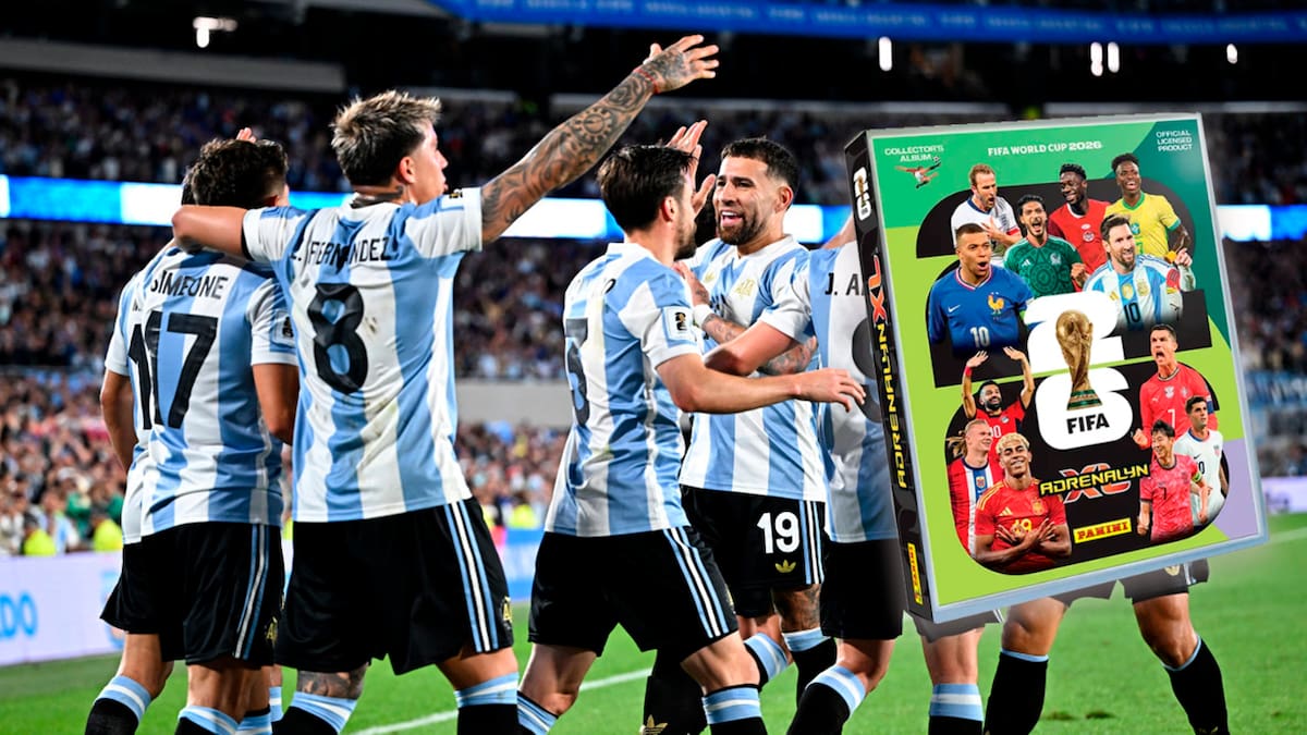 Figuras de la Selección Argentina en la colección de Panini del Mundial 2026.