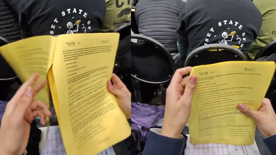 Así se copiaban en el examen de medicina