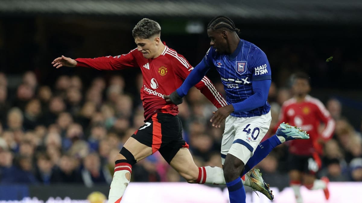Alejandro Garnacho; Ipswich Town vs Manchester United. Foto: Reuters