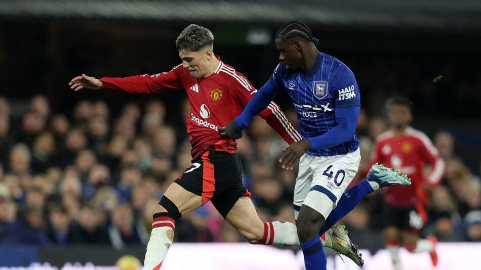 Alejandro Garnacho; Ipswich Town vs Manchester United. Foto: Reuters