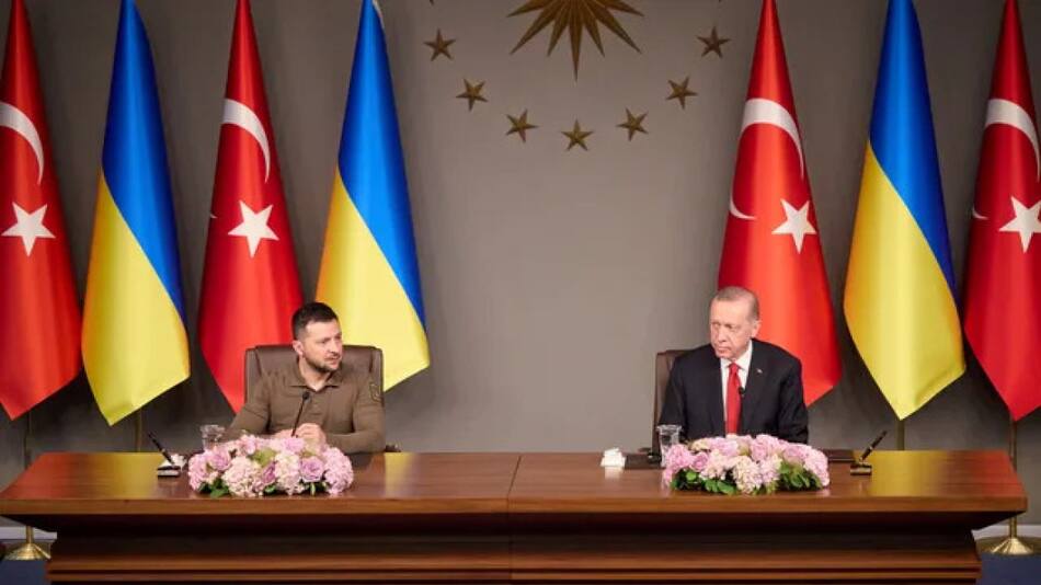 Volodímir Zelenski y Recep Tayyip Erdogan en su visita a Estambul. Foto: Europa Press.