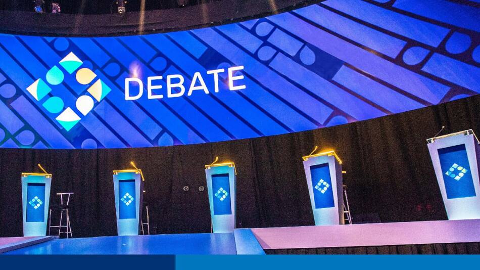 Argentina se prepara para el debate presidencial 2023. Foto: CNE.
