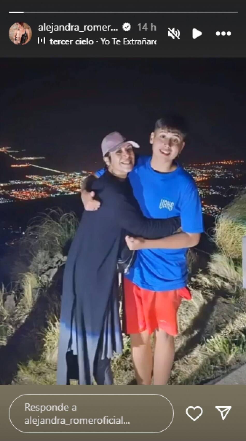 El posteo con el que Alejandra Romero recordó a su hijo recientemente fallecido. Foto: Captura de pantalla, Instagram/ alejandra_romerooficial.
