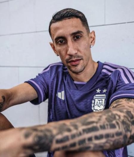 Ángel di María, nueva camiseta alternativa de la Selección, Foto Adidas