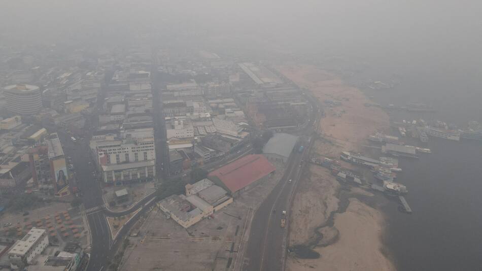 Incendios en la Amazonía afectan el aire de Brasil. Foto: Reuters.