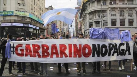 Protestas de trabajadores de Garbarino, NA