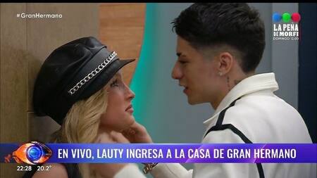 Lucía de Gran Hermano, emocionada por la visita de su novio Lauty Gram. Foto: Captura.