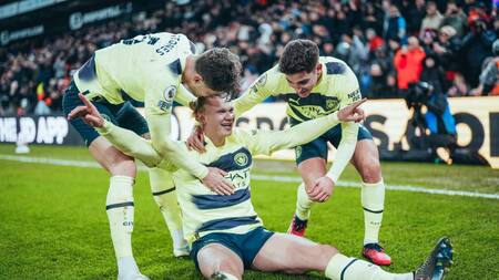 Erling Braut Haaland; Crystal Palace vs. Manchester City. Foto: Twitter @ManCityES.