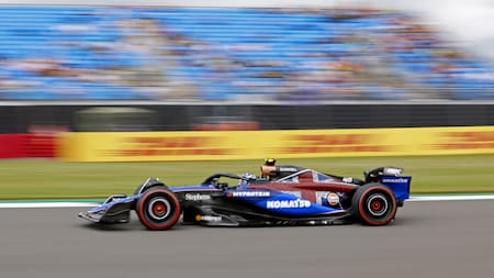 Franco Colapinto en los entrenamientos del Gran Premio del Reino Unido. Foto: Reuters.