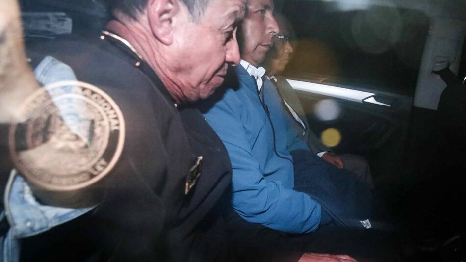 Pedro Castillo detenido. Foto: EFE.