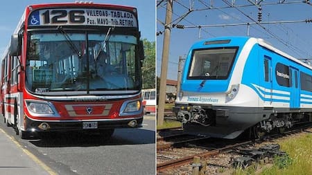 Colectivos y trenes - transportes