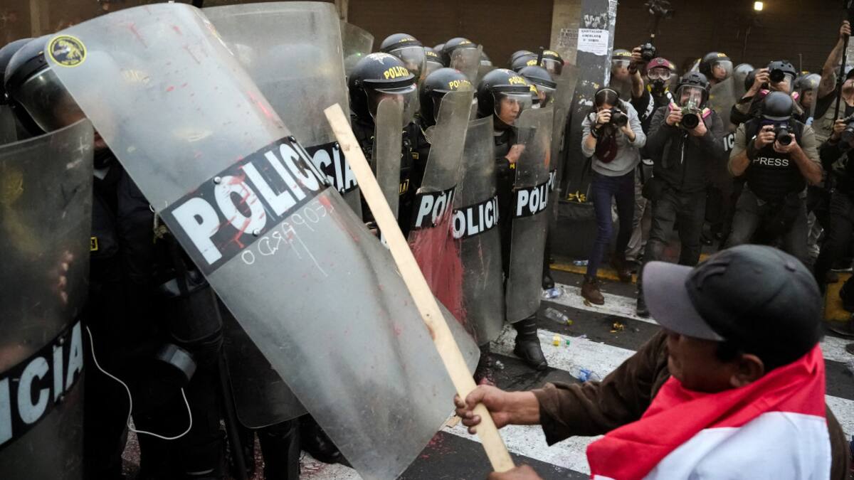 Manifestaciones en Perú. Foto: EFE.