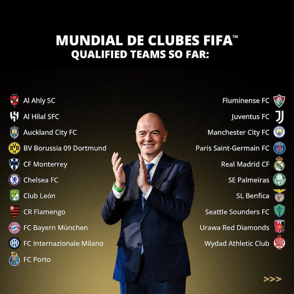 Gianni Infantino confirmó los equipos que ya aseguraron su lugar en el Mundial de Clubes 2025. Foto:  Instagram.