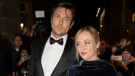 Giorgia Meloni y Andrea Giambruno. Foto: Reuters