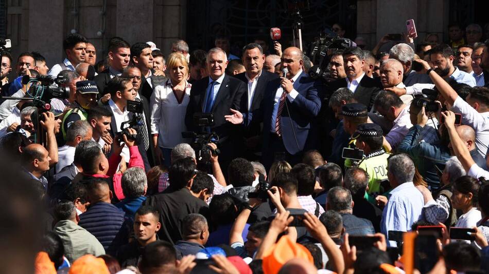 Juan Manzur, acto en Tucumán. Foto: Télam
